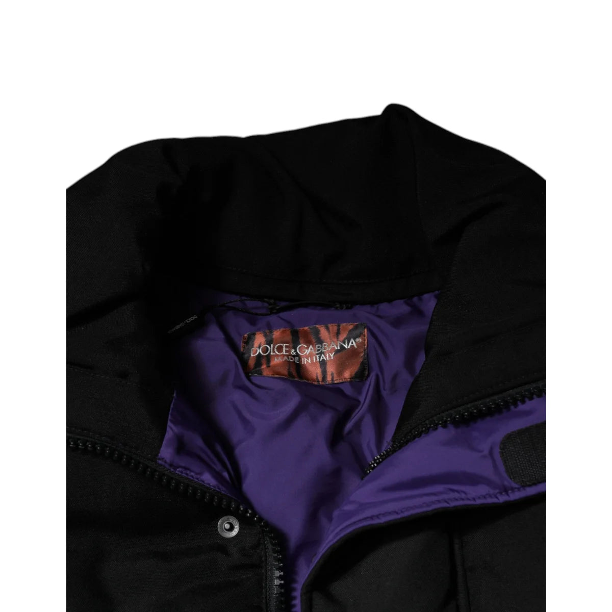 Dolce Gabbana Black Nylon DG Logo Padded Jacket Authentic Luxury &