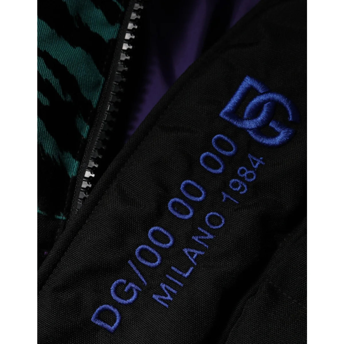 Dolce Gabbana Black Nylon DG Logo Padded Jacket Authentic Luxury &