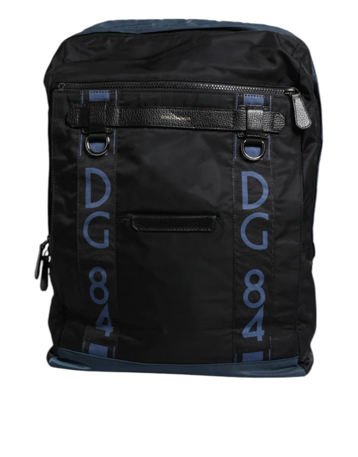 Dolce &amp; Gabbana Black Nylon DG Logo School Backpack Bag