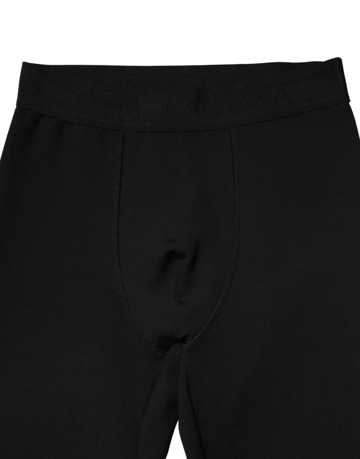 Dolce &amp; Gabbana Black Nylon Elastic Logo Men Leggings Pants