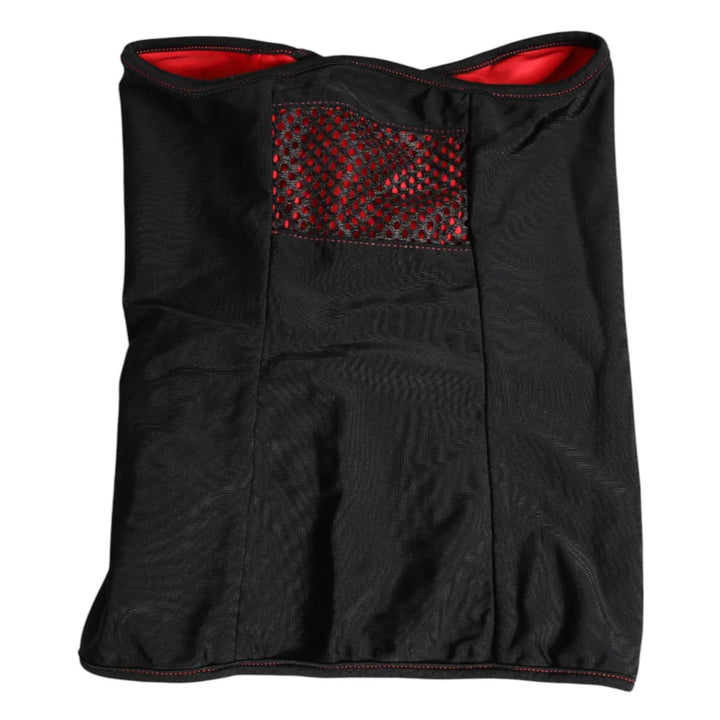 Dolce &amp; Gabbana Black Nylon Knitted Neck Warmer Balaclava Scarf