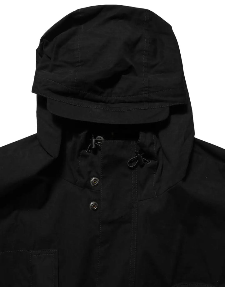 Dolce &amp; Gabbana Black Nylon Men Hooded Windbreaker Jacket