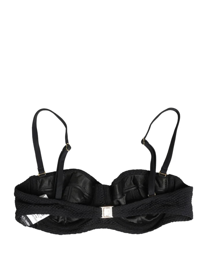 Dolce &amp; Gabbana Black Nylon Padded Balconnet Brassiere Underwear