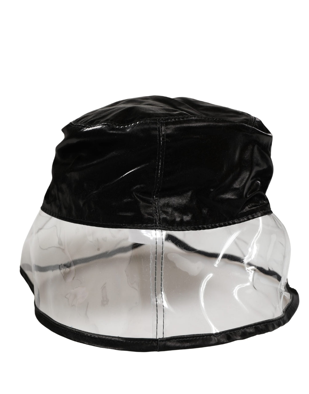 Dolce &amp; Gabbana Black Nylon Plastic Fisherman Bucket Capello Hat