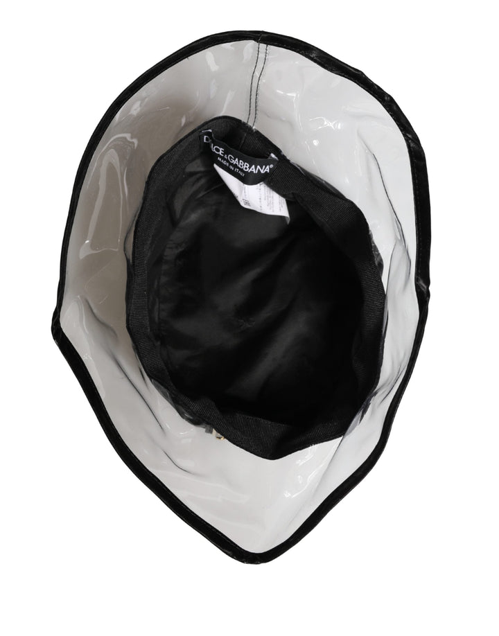 Dolce &amp; Gabbana Black Nylon Plastic Fisherman Bucket Capello Hat