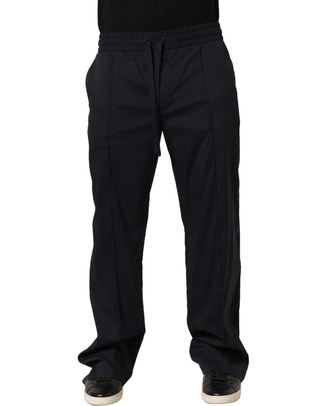Dolce &amp; Gabbana Black Nylon Straight Jogger Sweatpants Pants