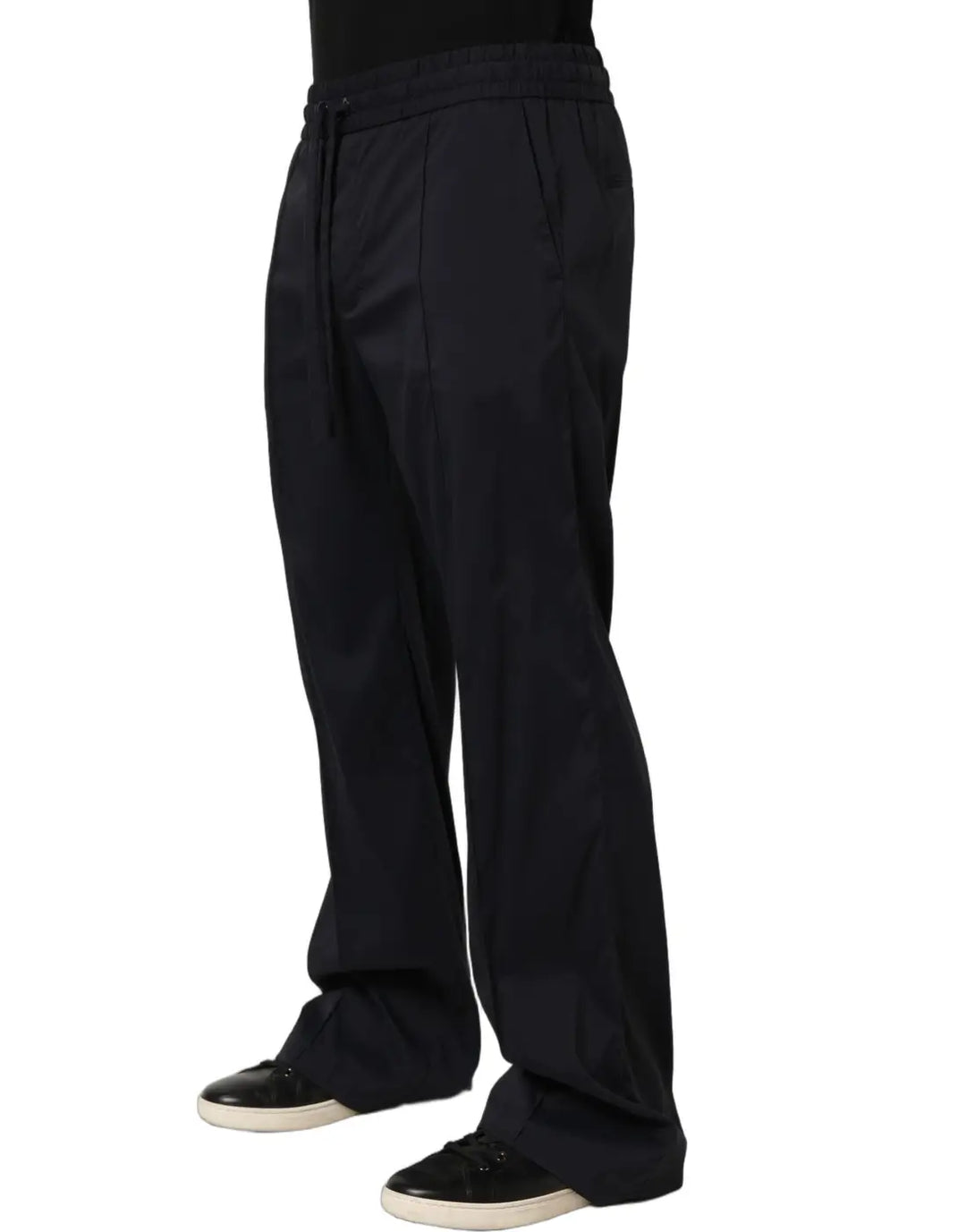 Dolce &amp; Gabbana Black Nylon Straight Jogger Sweatpants Pants