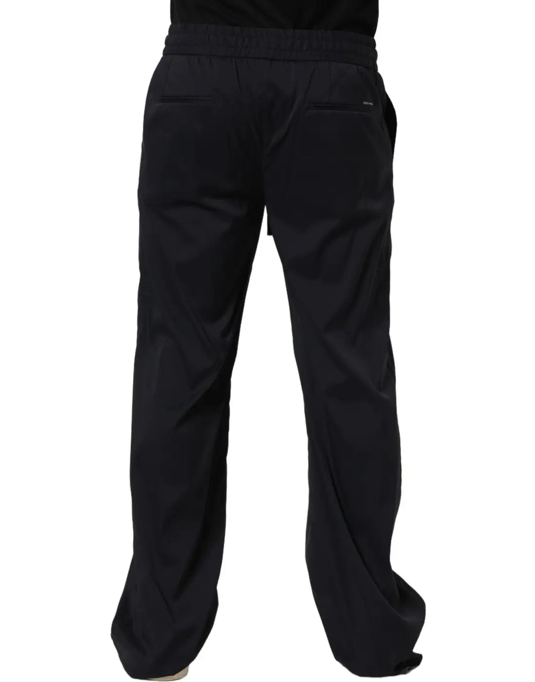 Dolce &amp; Gabbana Black Nylon Straight Jogger Sweatpants Pants