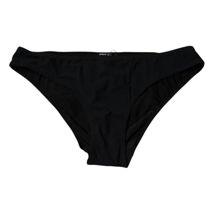 Dolce &amp; Gabbana Black Nylon Stretch Mid Waist Panty Underwear