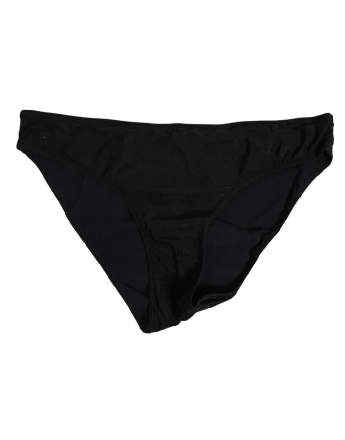 Dolce &amp; Gabbana Black Nylon Stretch Slip Brief Women Underwear