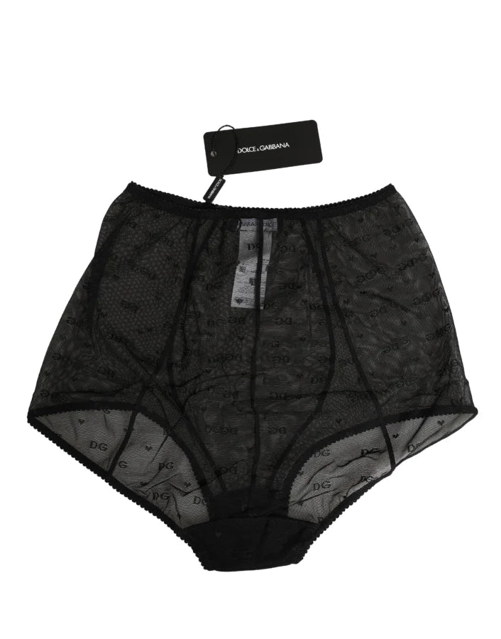 Dolce &amp; Gabbana Black Nylon Stretch Slip Girdle Panty Underwear