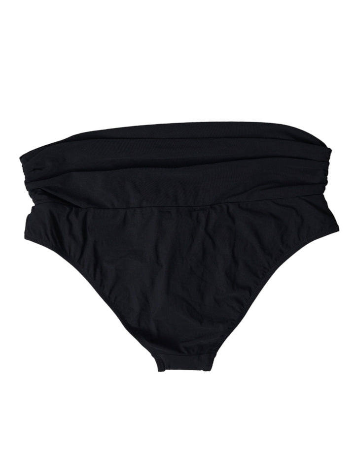 Dolce &amp; Gabbana Black Nylon Stretch Swimwear Slip Bottom Bikini - Women’s Classic Bikinis
