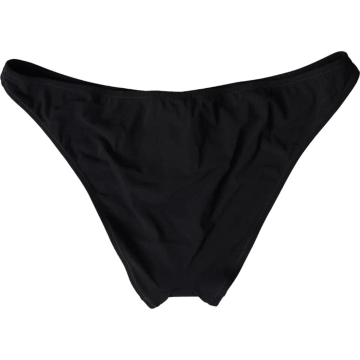Dolce &amp; Gabbana Black Nylon Swimwear Beachwear Bottom Bikini - Women’s Classic Bikinis