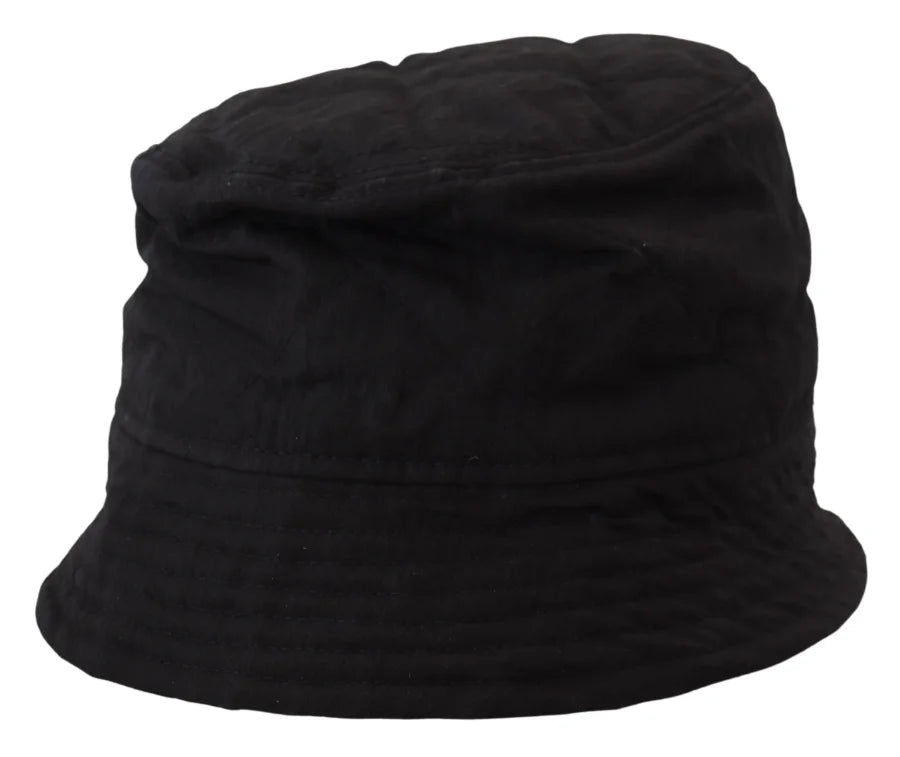 Dolce &amp; Gabbana Black Nylon Women Bucket Cap Hat