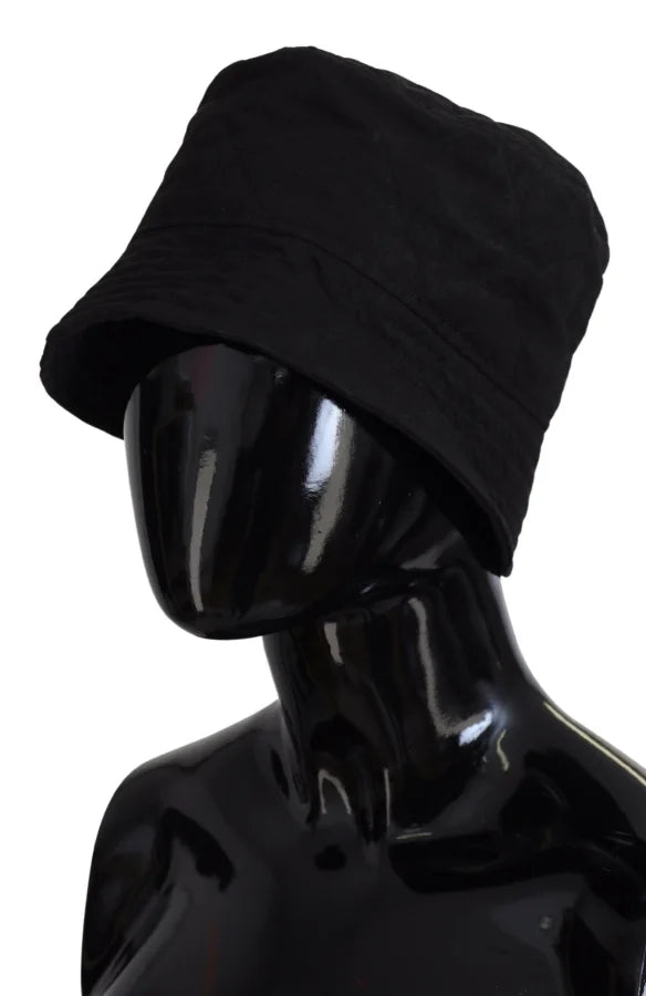 Dolce &amp; Gabbana Black Nylon Women Bucket Cap Hat
