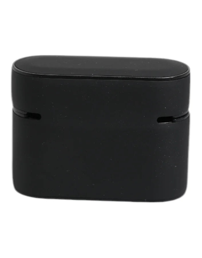 Dolce &amp; Gabbana Black Orange Silicone Embossed Logo Airpods Case