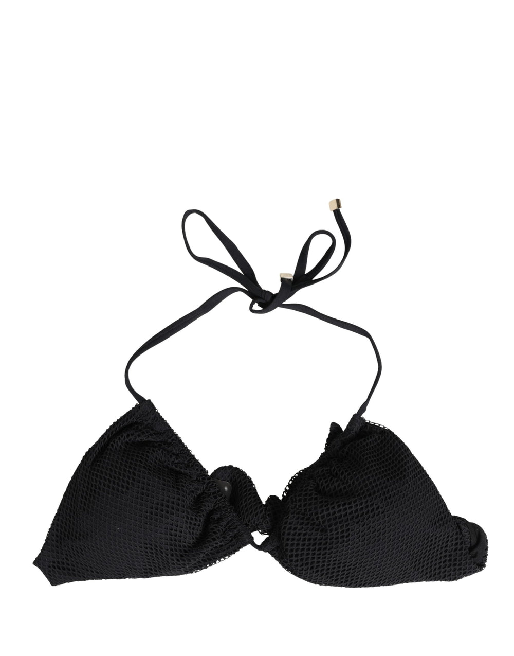 Dolce & Gabbana Black Padded Triangle Halter Bikini Top Swimwear - Women’s Tops
