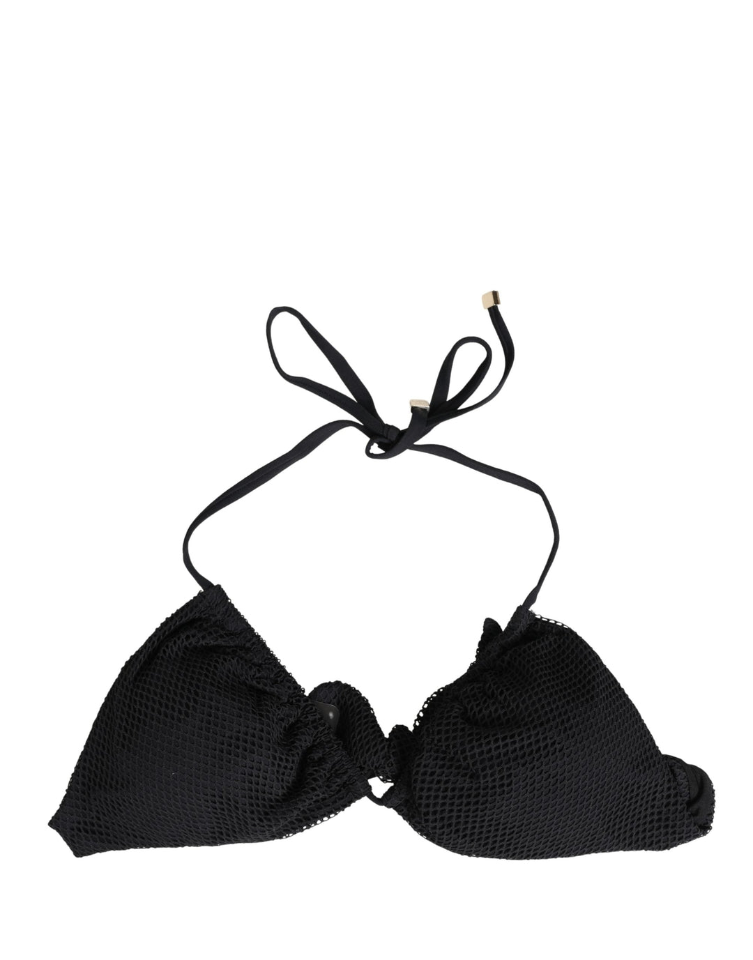 Dolce &amp; Gabbana Black Padded Triangle Halter Bikini Top Swimwear - Women’s Tops