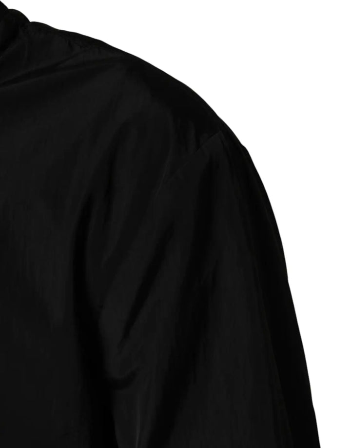 Dolce &amp; Gabbana Black Pin Up Button Down Men Bomber Jacket