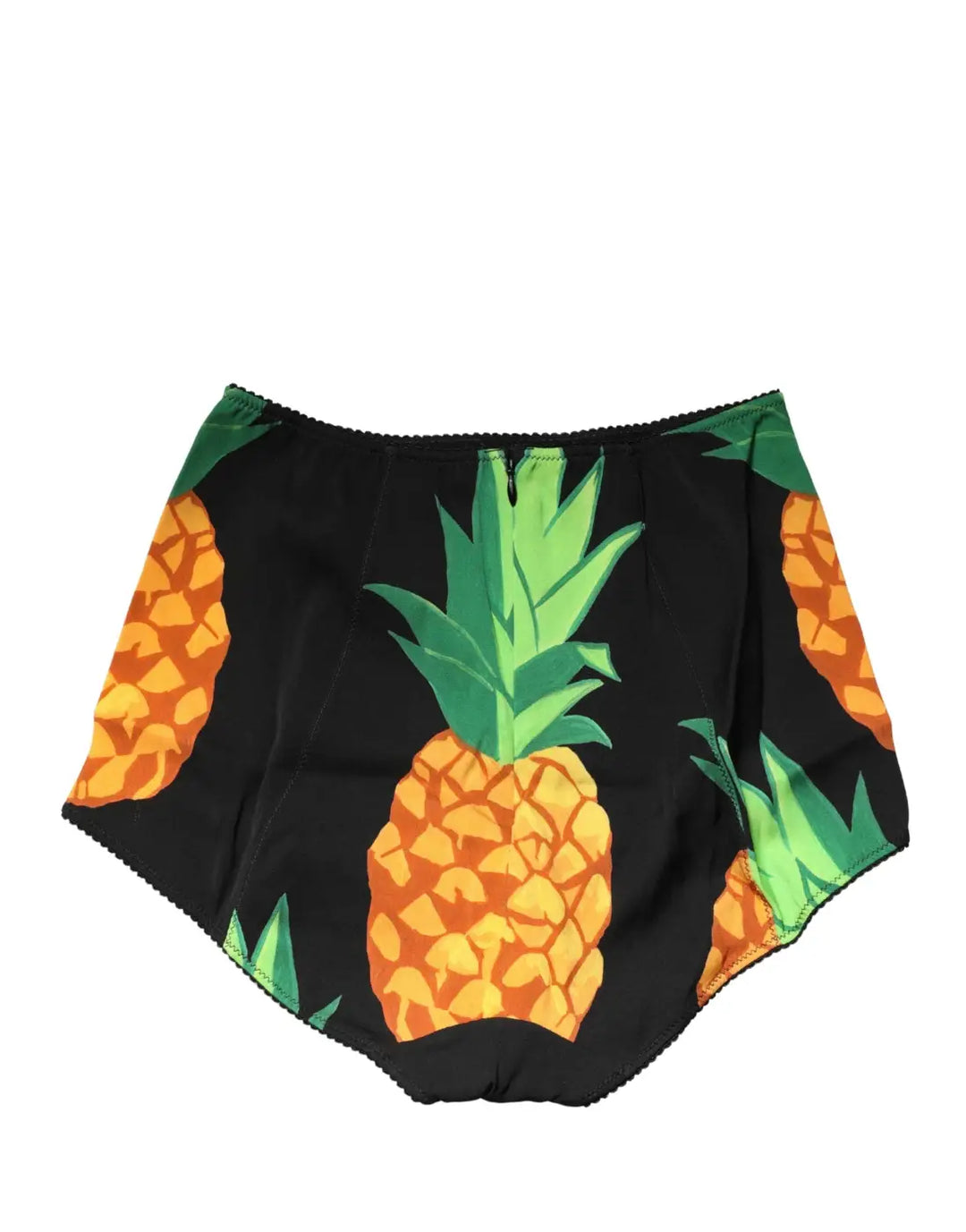 Dolce &amp; Gabbana Black Pineapple High Waist Girdle Panty Underwear