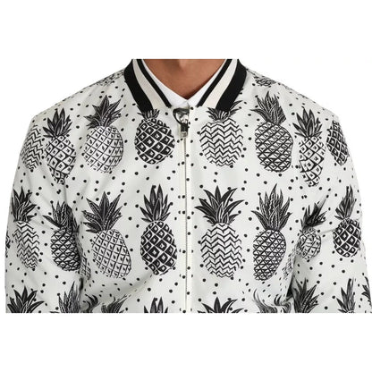 Dolce Gabbana Black Pineapple Jacket Authentic and Stylish &