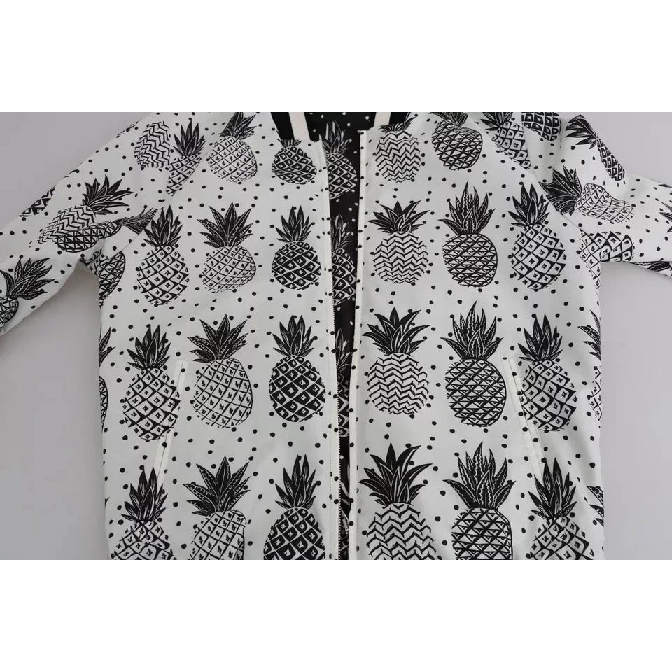 Dolce Gabbana Black Pineapple Jacket Authentic and Stylish &