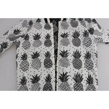 Dolce Gabbana Black Pineapple Jacket Authentic and Stylish &