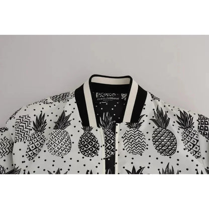Dolce Gabbana Black Pineapple Jacket Authentic and Stylish &