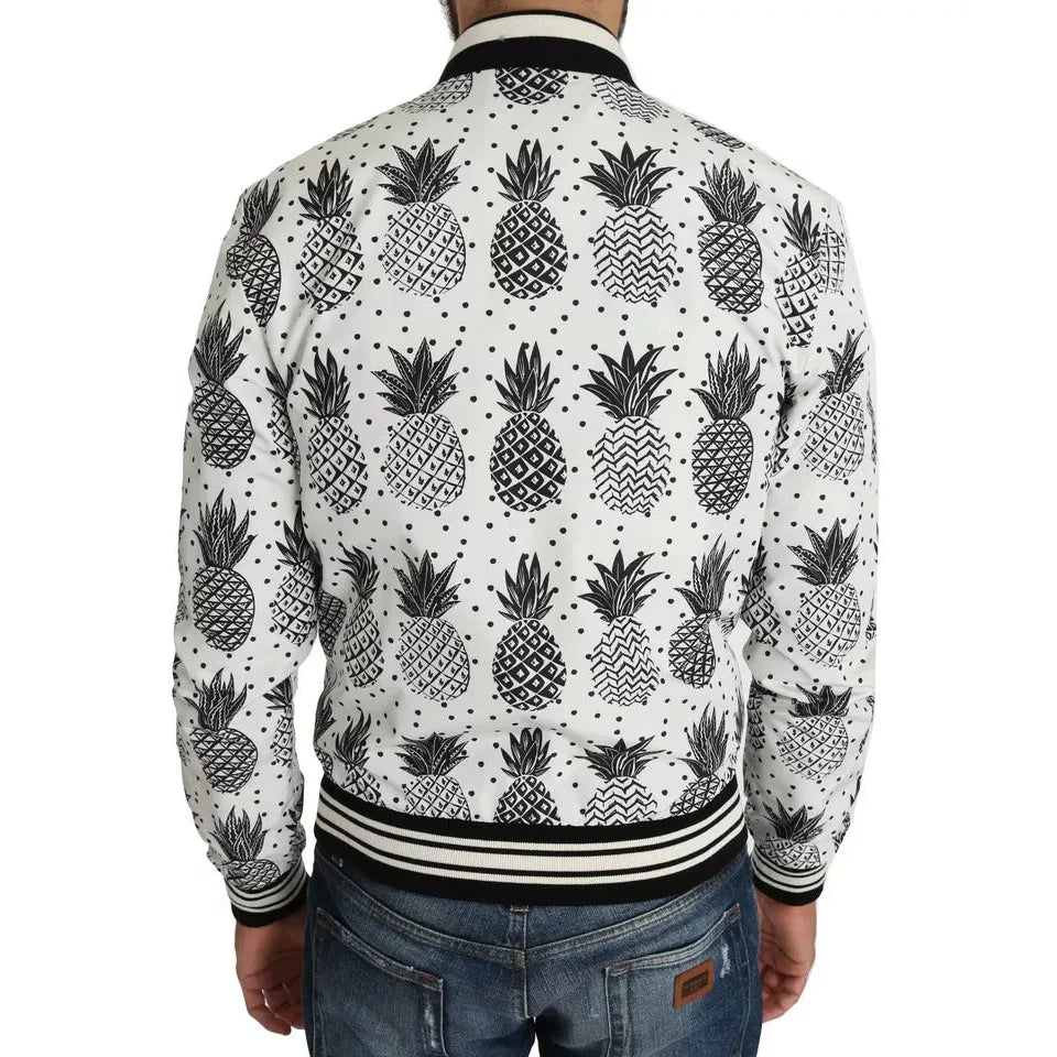 Dolce Gabbana Black Pineapple Jacket Authentic and Stylish &