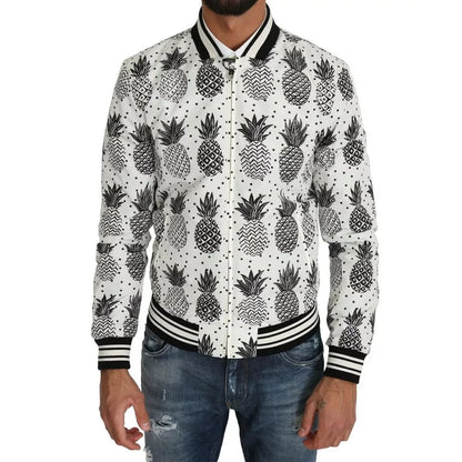 Dolce Gabbana Black Pineapple Jacket Authentic and Stylish &