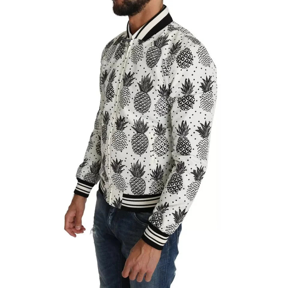 Dolce Gabbana Black Pineapple Jacket Authentic and Stylish &
