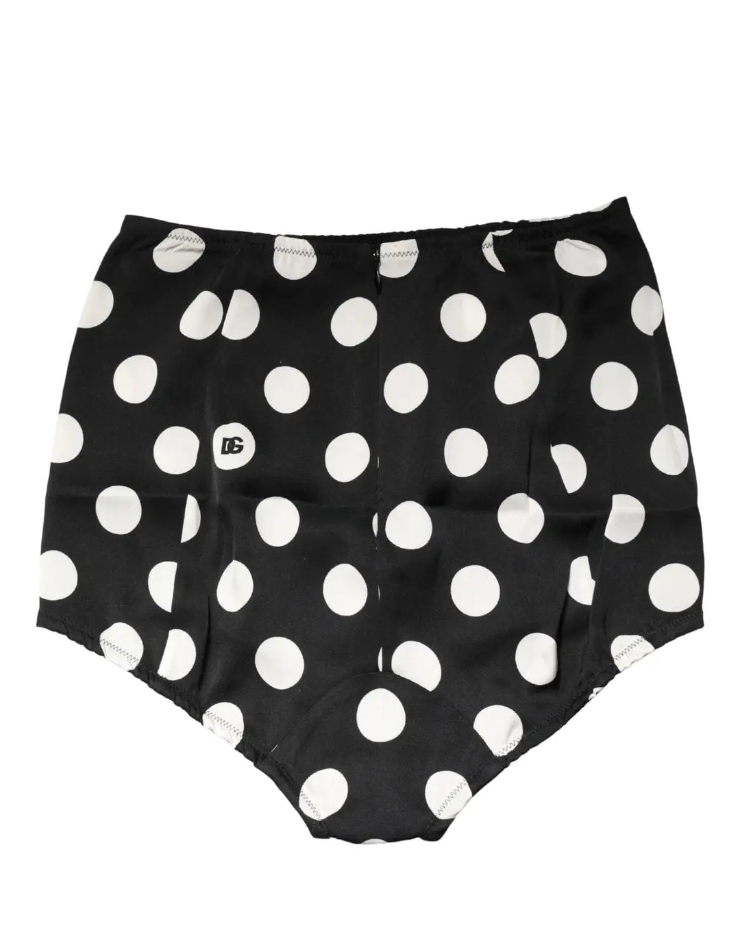 Dolce &amp; Gabbana Black Polka Dot High Waist Girdle Panty Underwear