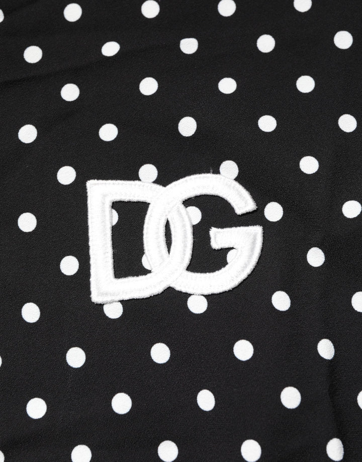 Dolce &amp; Gabbana Black Polka Dot Short Sleeves Collared Polo T-shirt