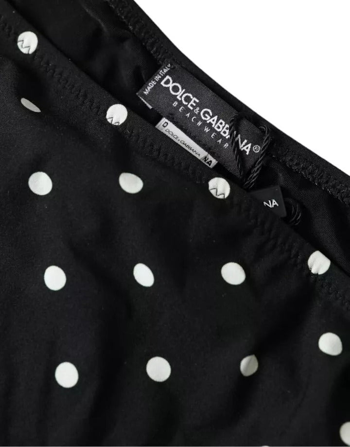 Dolce &amp; Gabbana Black Polka Dot Swimwear Beachwear Bottom Bikini - Women’s Classic Bikinis