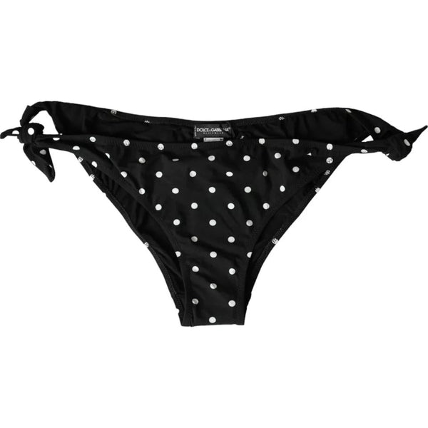 Dolce & Gabbana Black Polka Dot Swimwear Beachwear Bottom Bikini - Women’s Classic Bikinis