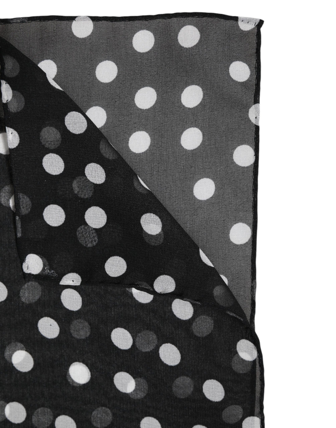 Dolce &amp; Gabbana Black Polka Dots Polyester Wrap Shawl Scarf
