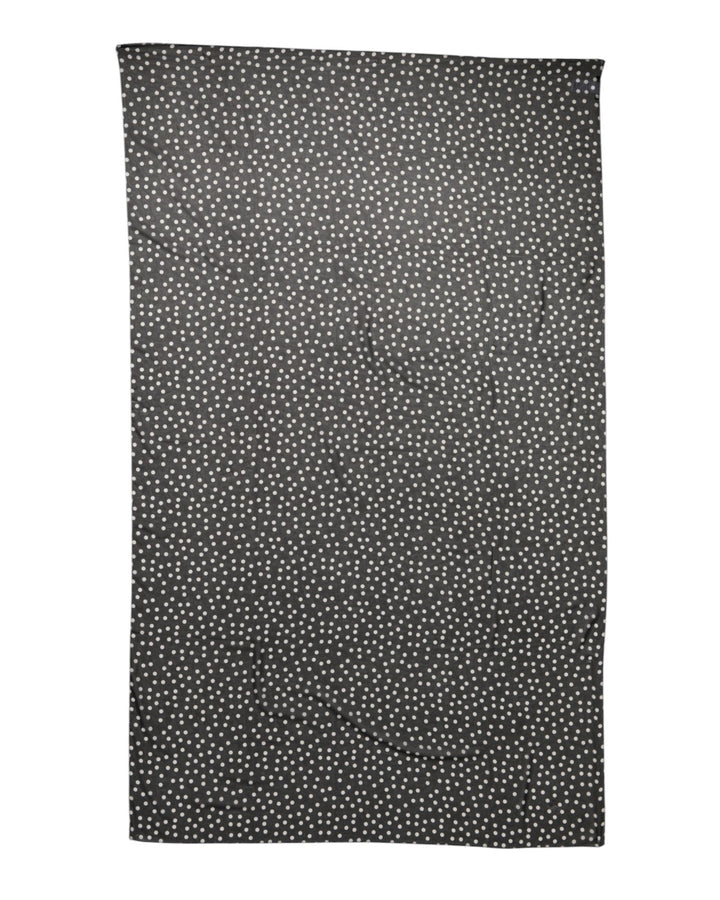 Dolce &amp; Gabbana Black Polka Dots Polyester Wrap Shawl Scarf