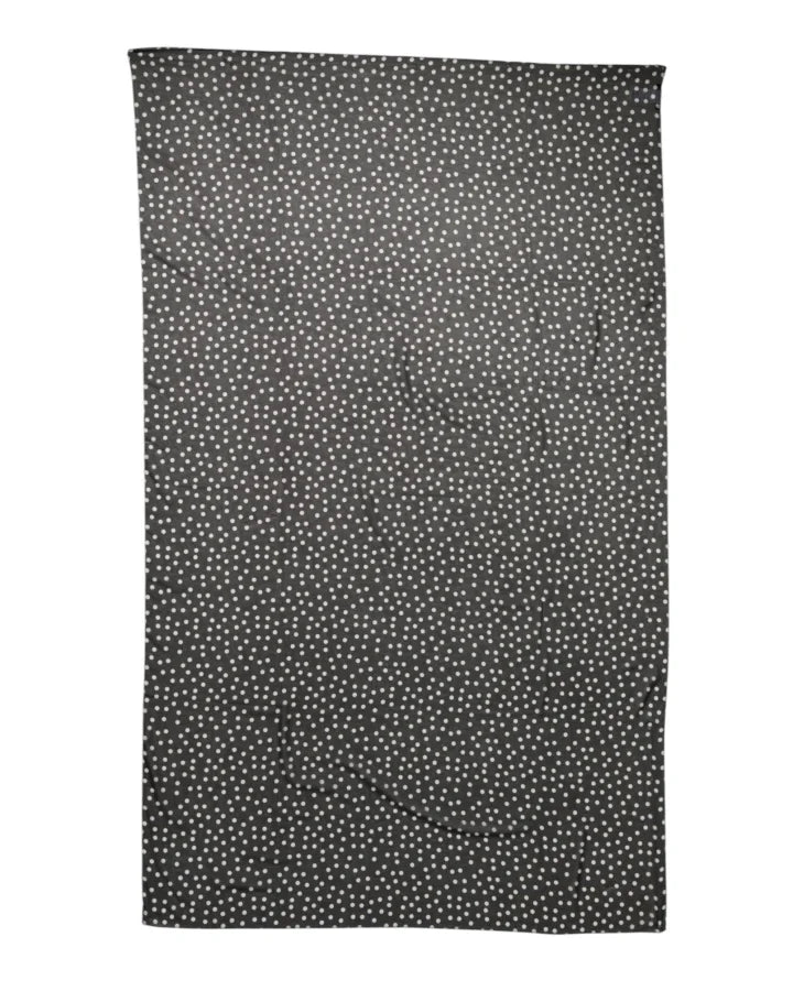 Dolce &amp; Gabbana Black Polka Dots Polyester Wrap Shawl Scarf