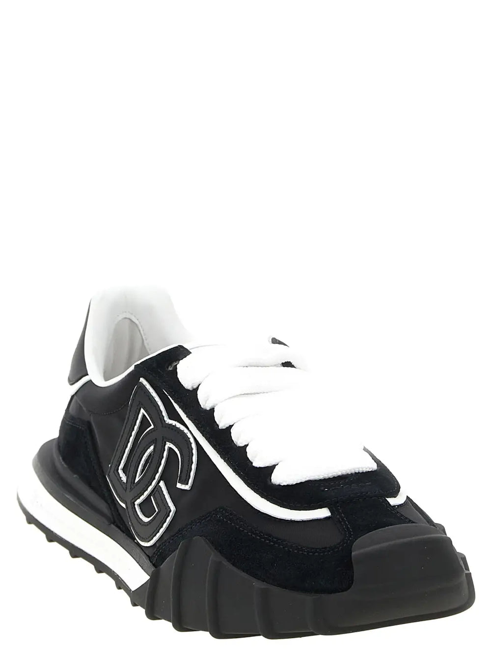 Dolce & Gabbana Black Polyamide Athletic Sneakers