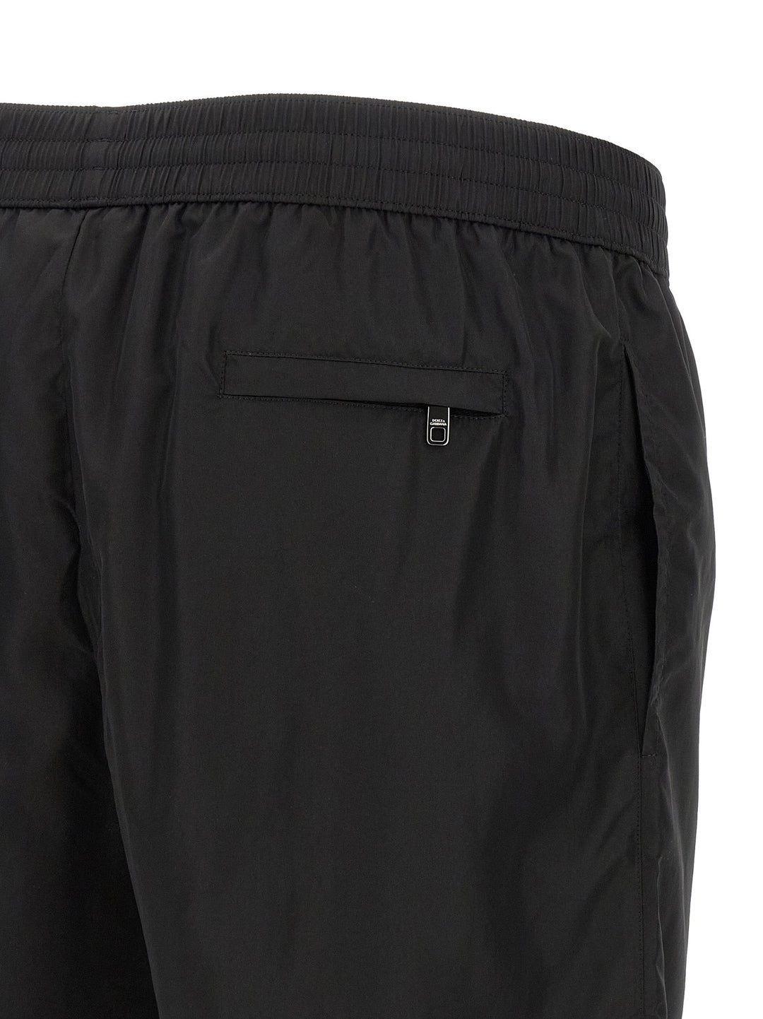 Dolce &amp; Gabbana Black Polyamide Swim Shorts