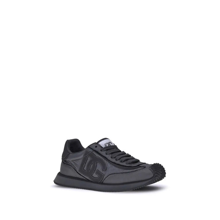 Dolce &amp; Gabbana Black Polyester Athletic Sneakers