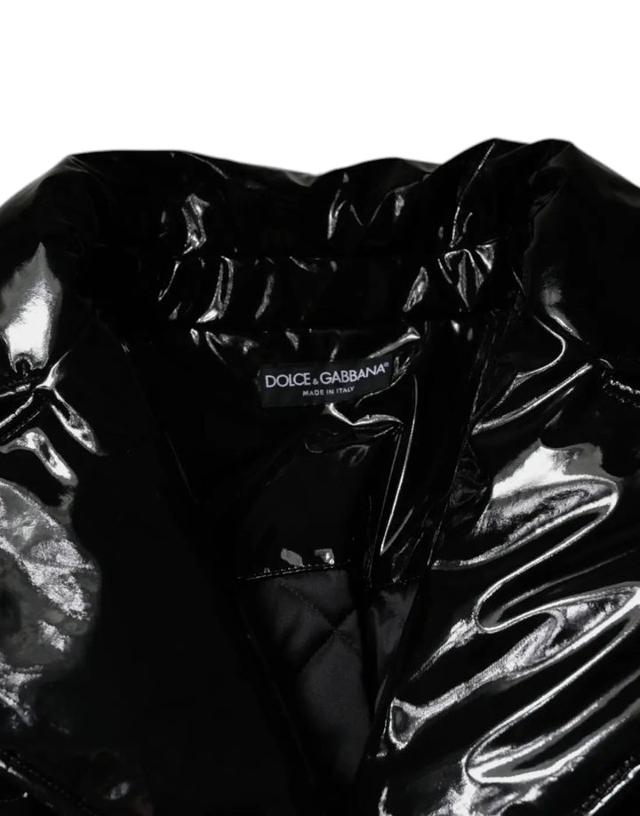 Dolce &amp; Gabbana Black Polyester Button Down Blouson Jacket