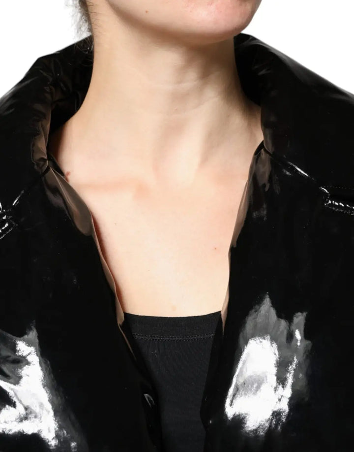 Dolce &amp; Gabbana Black Polyester Button Down Blouson Jacket