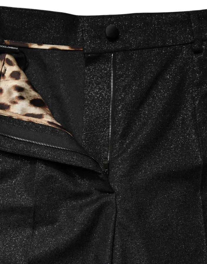 Dolce &amp; Gabbana Black Polyester Casual High Waist Mini Shorts