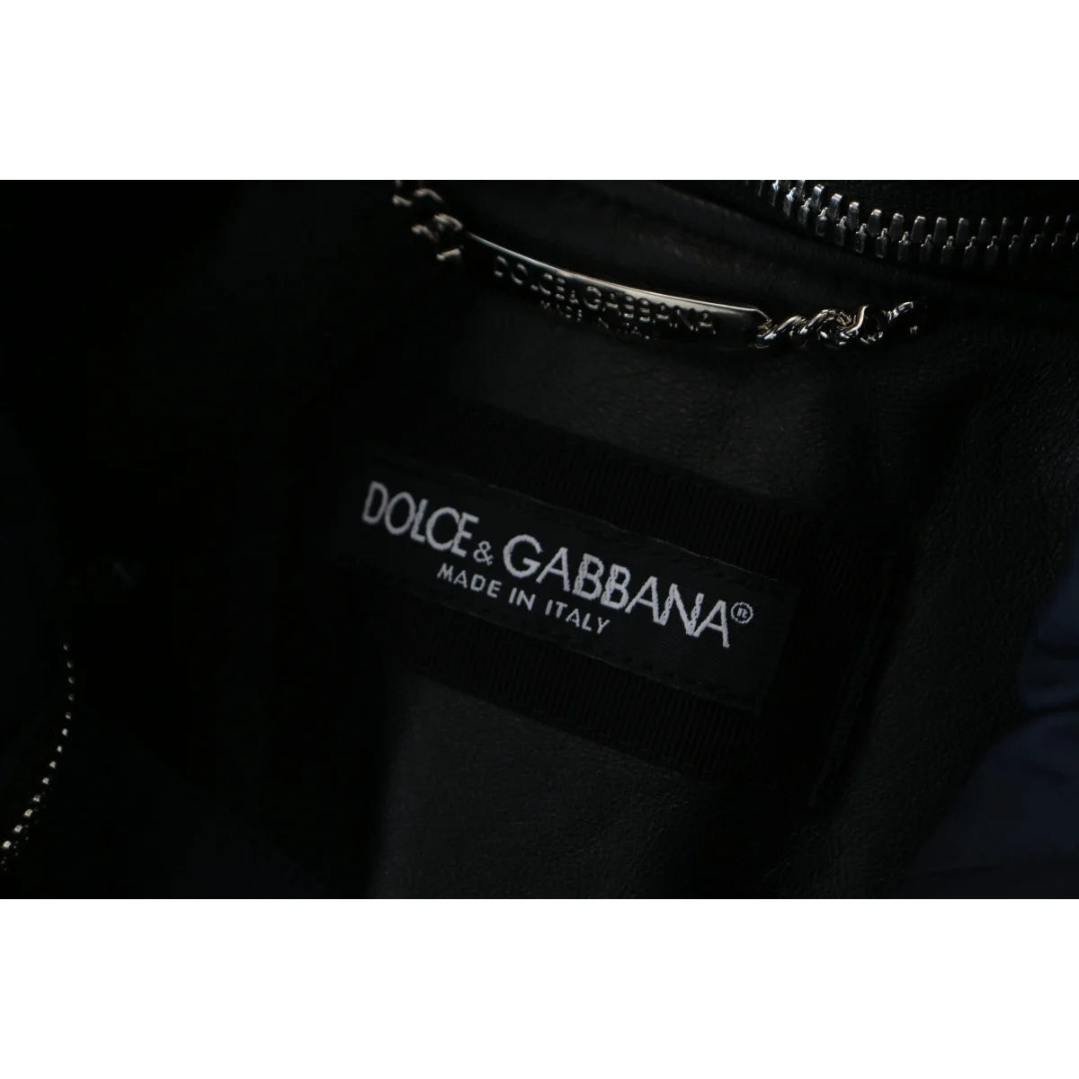 Dolce & Gabbana Black Polyester Hooded Blouson Coat Jacket