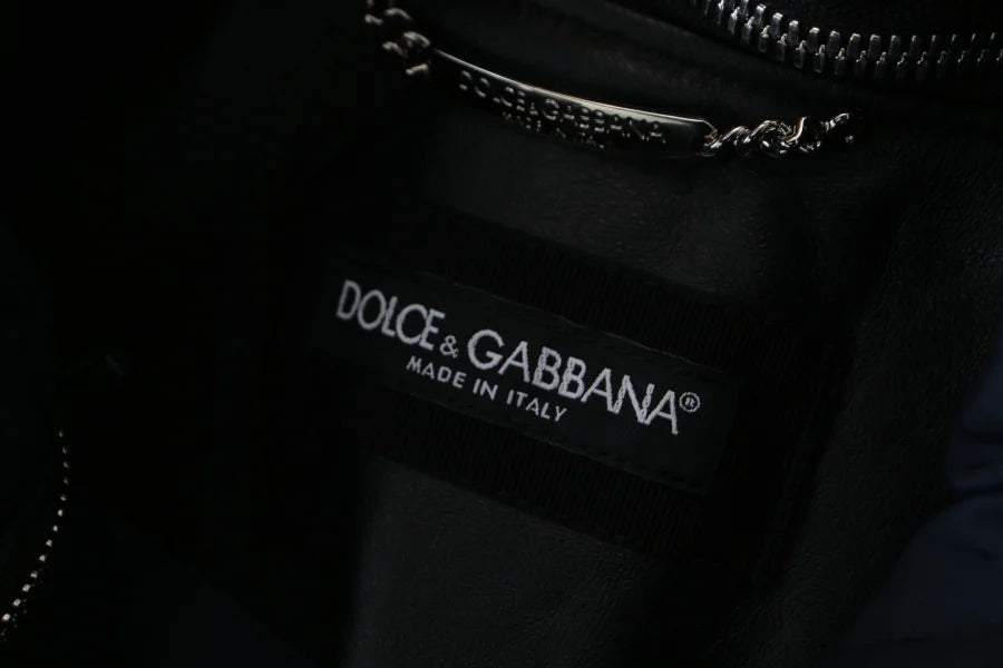 Dolce & Gabbana Black Polyester Hooded Blouson Coat Jacket