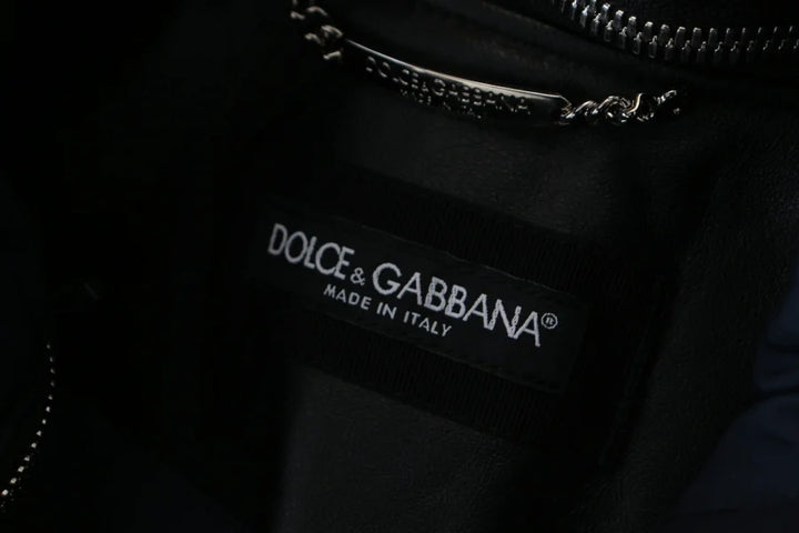 Dolce & Gabbana Black Polyester Hooded Blouson Coat Jacket