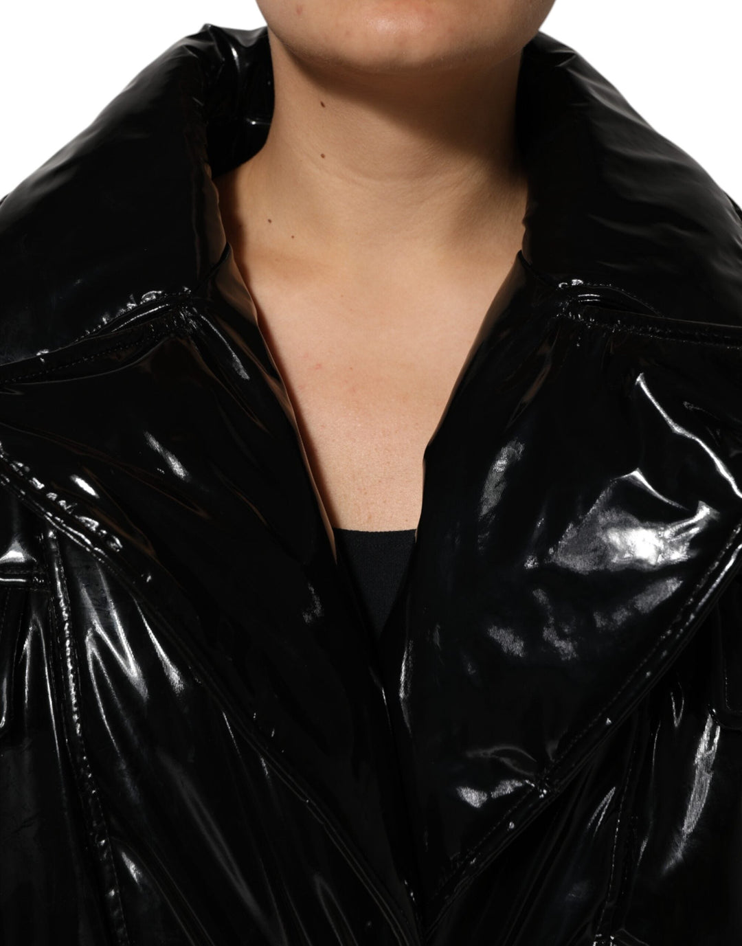 Dolce &amp; Gabbana Puffer Jackets - Black Polyester Quilted Coat Jacket