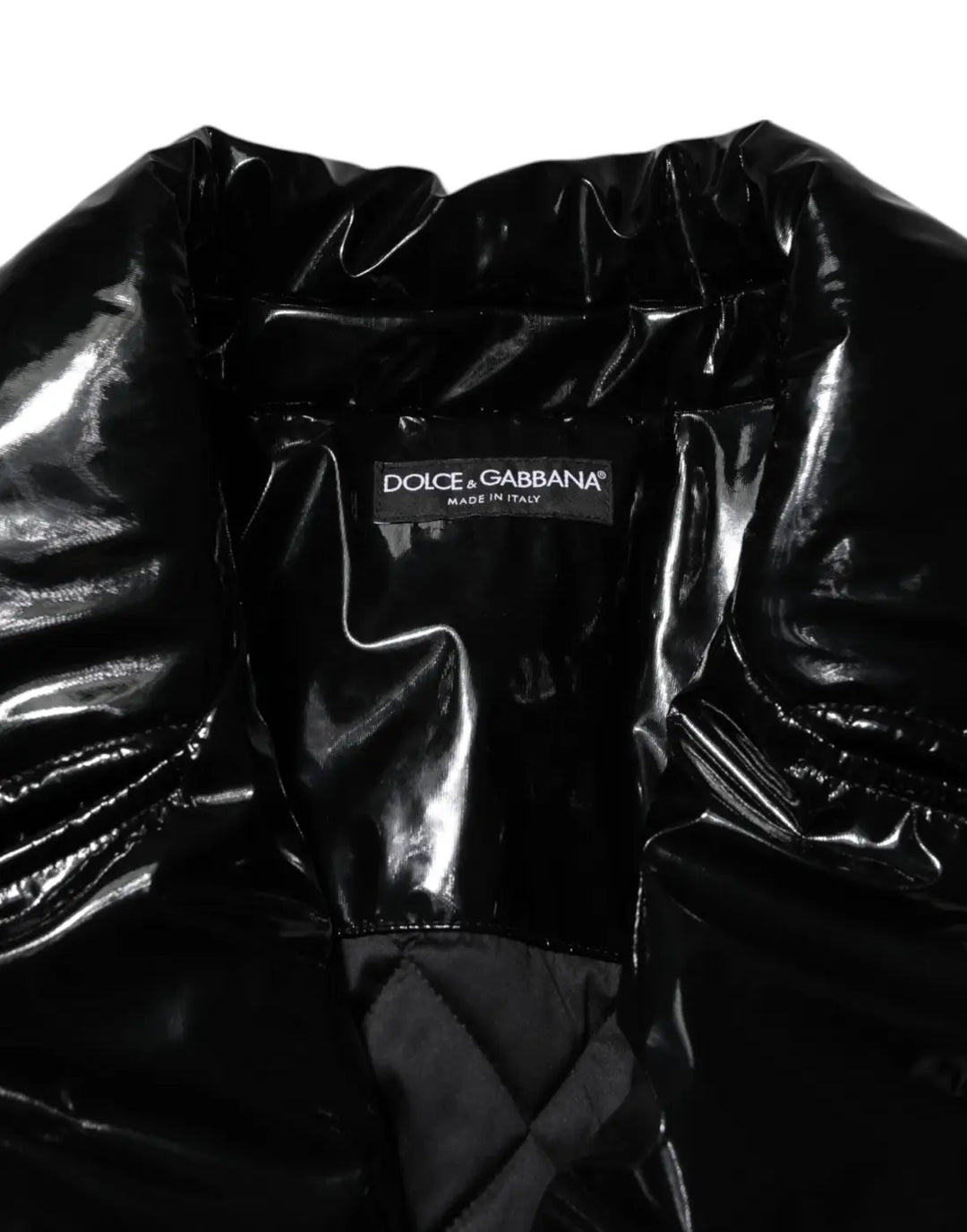 Dolce &amp; Gabbana Black Polyester Quilted Puffer Coat Jacket