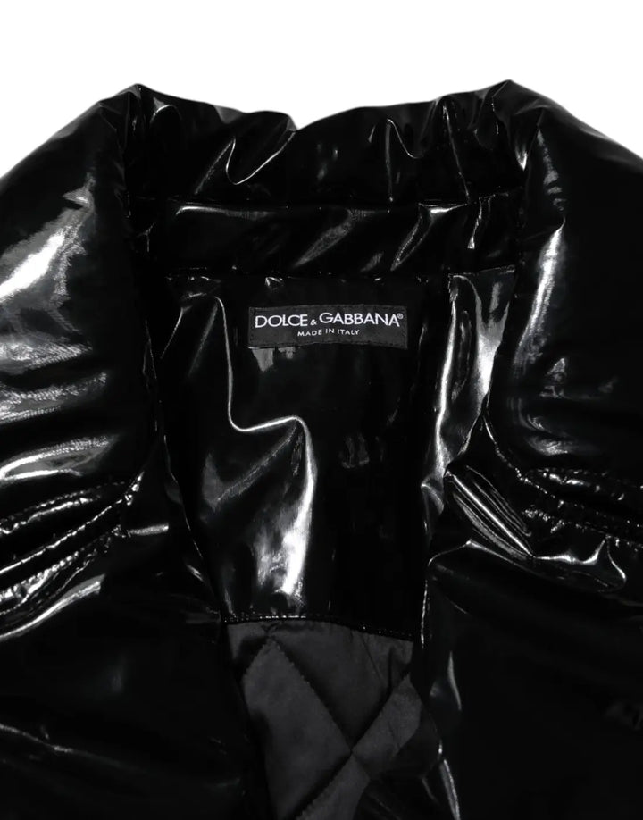 Dolce &amp; Gabbana Black Polyester Quilted Puffer Coat Jacket
